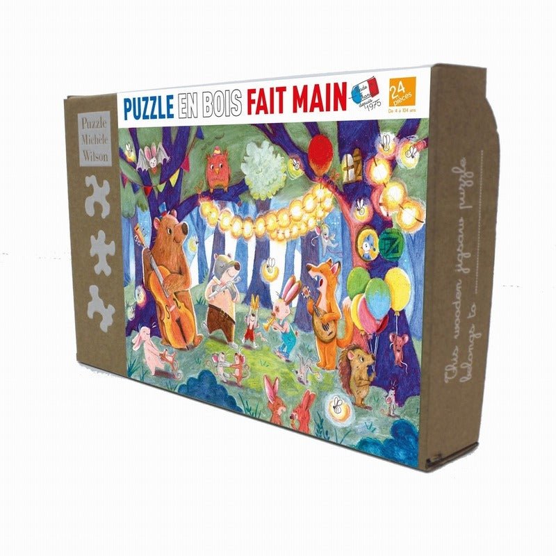 Puzzle en bois découpé à la main de 24 pièces - Concert Dans Les BoisPuzzle Michèle Wilson