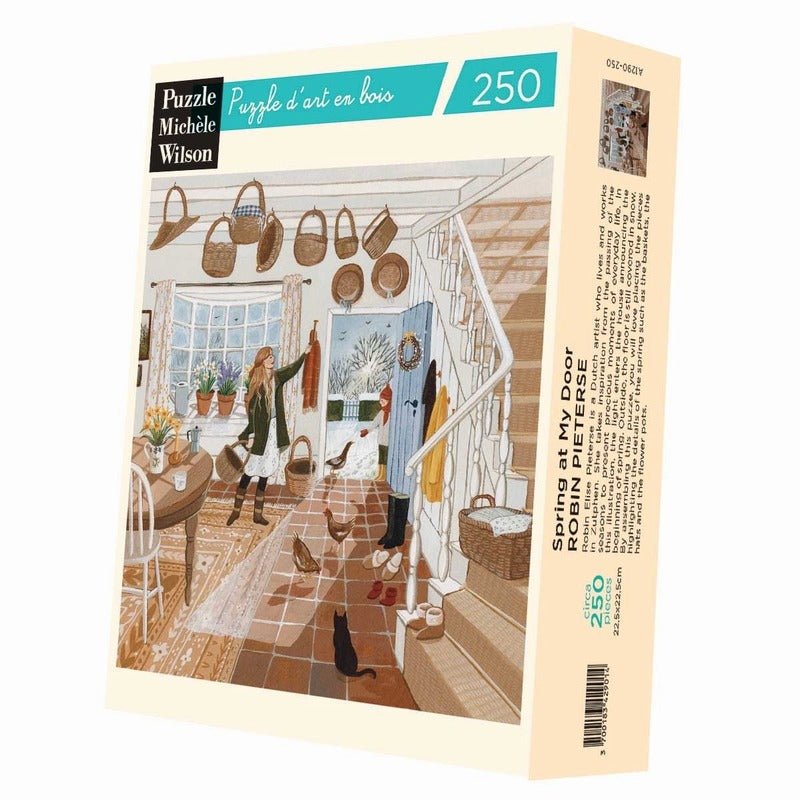 Puzzle en bois découpé à la main de 250 pièces - Le Printemps A Ma PortePuzzle Michèle Wilson