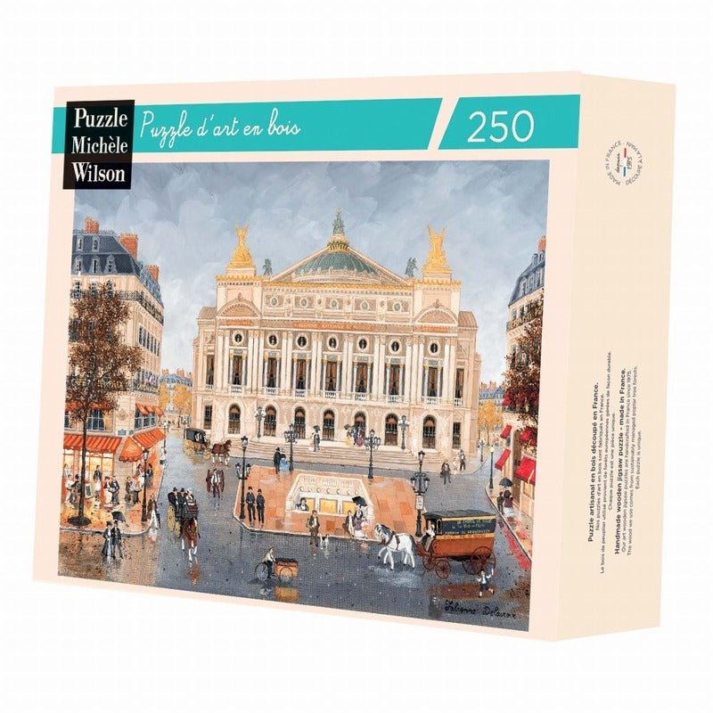 Puzzle en bois découpé à la main de 250 pièces - Place De L’OpéraPuzzle Michèle Wilson