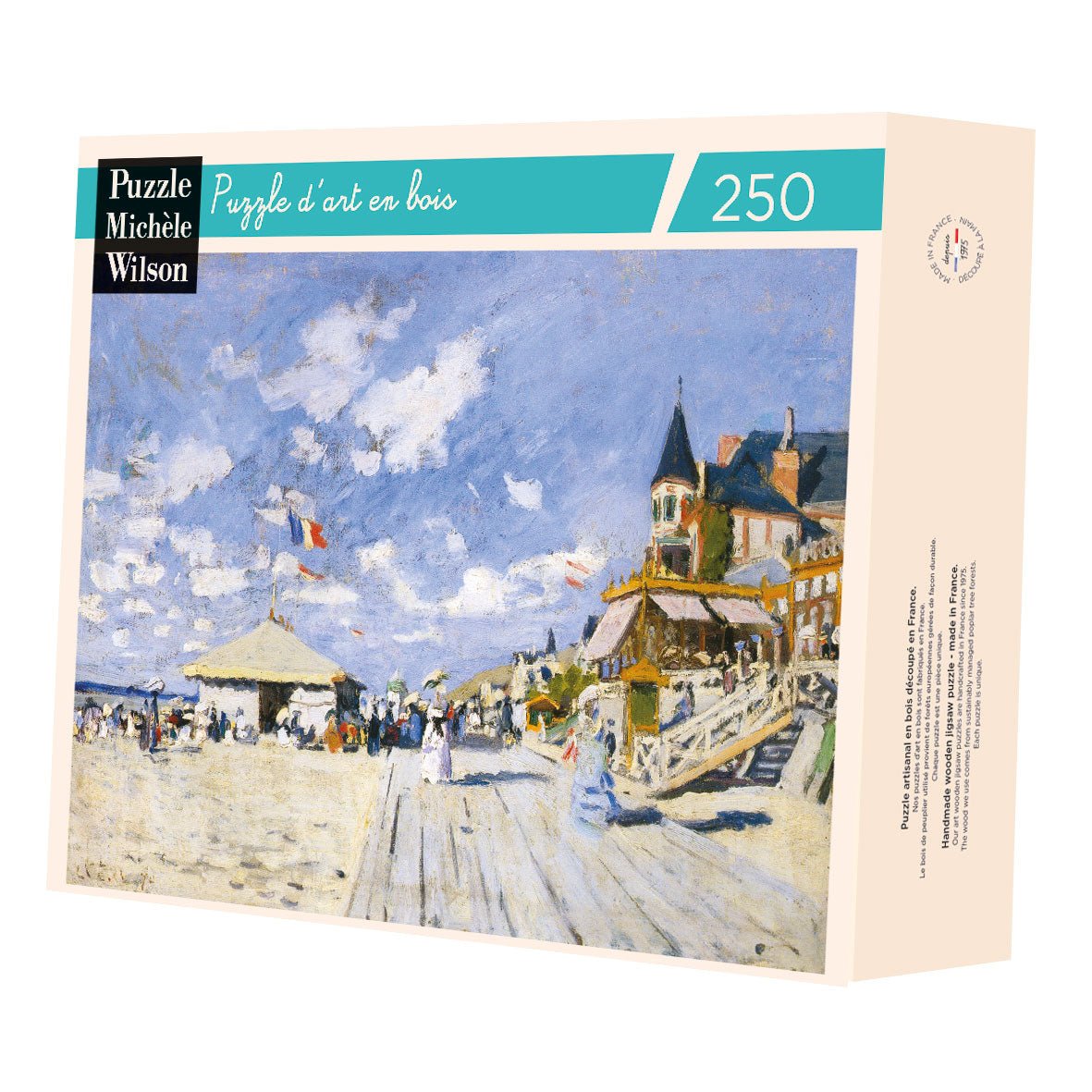 Puzzle en bois découpé à la main de 250 pièces - Sur Les Planches De TrouvillePuzzle Michèle Wilson