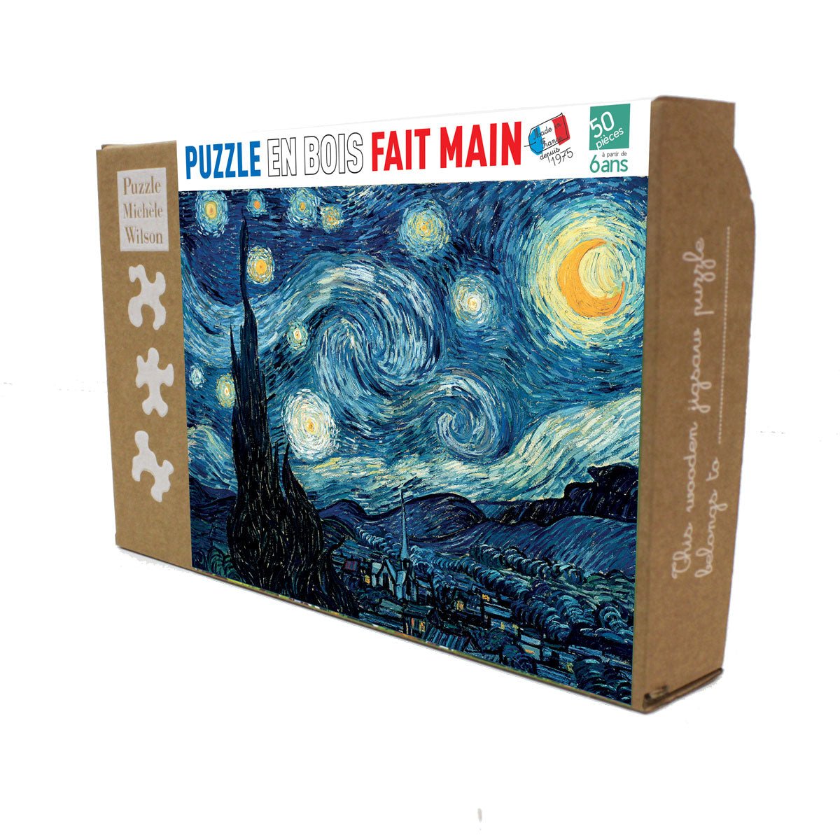 Puzzle en bois découpé à la main de 50 pièces - Nuit EtoileePuzzle Michèle Wilson