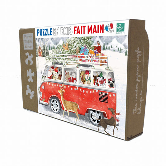 Puzzle en bois découpé à la main de 50 pièces - Van De NoelPuzzle Michèle Wilson