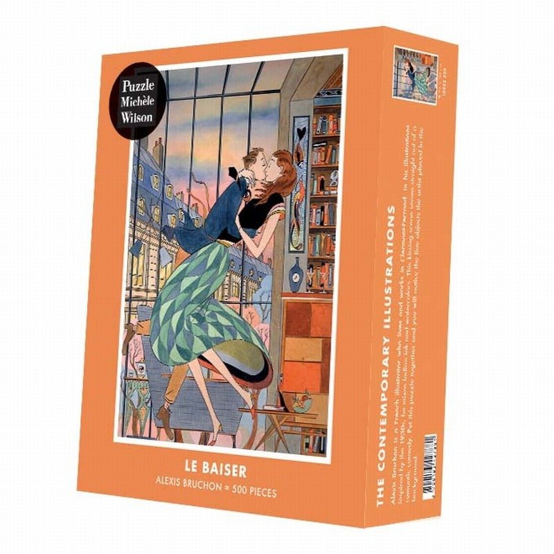 Puzzle en bois découpé à la main de 500 pièces - Le BaiserPuzzle Michèle Wilson