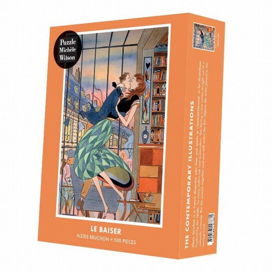 Puzzle en bois découpé à la main de 500 pièces - Le BaiserPuzzle Michèle Wilson