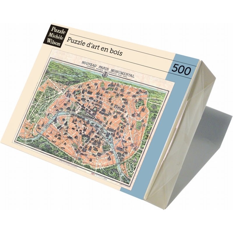 Puzzle en bois découpé à la main de 500 pièces - Plan De Paris MonumentalPuzzle Michèle Wilson