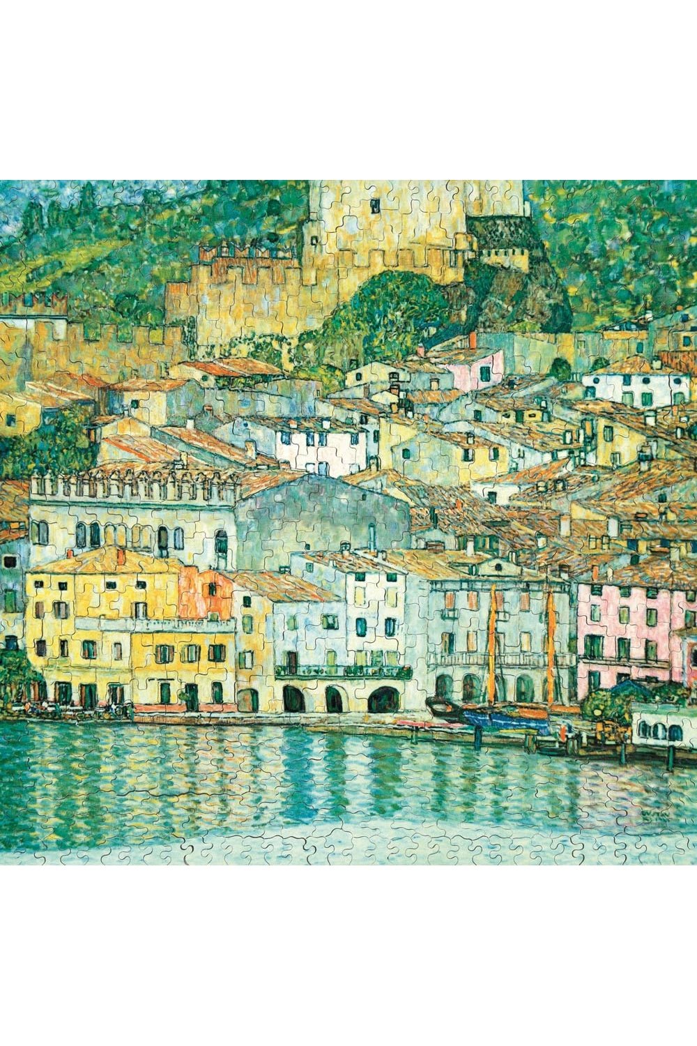 Puzzle en bois découpé à la main de 750 pièces - Le Lac De GardePuzzle Michèle Wilson