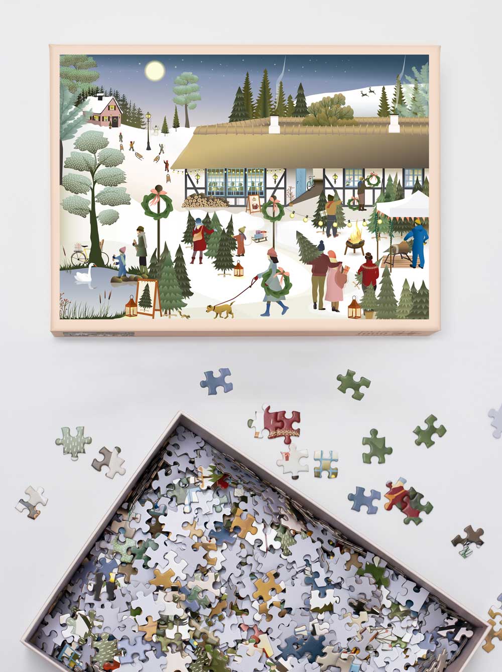 Puzzle 1000 Pièces Vissevasse - Ferme de Sapins de NoëlVissevasse