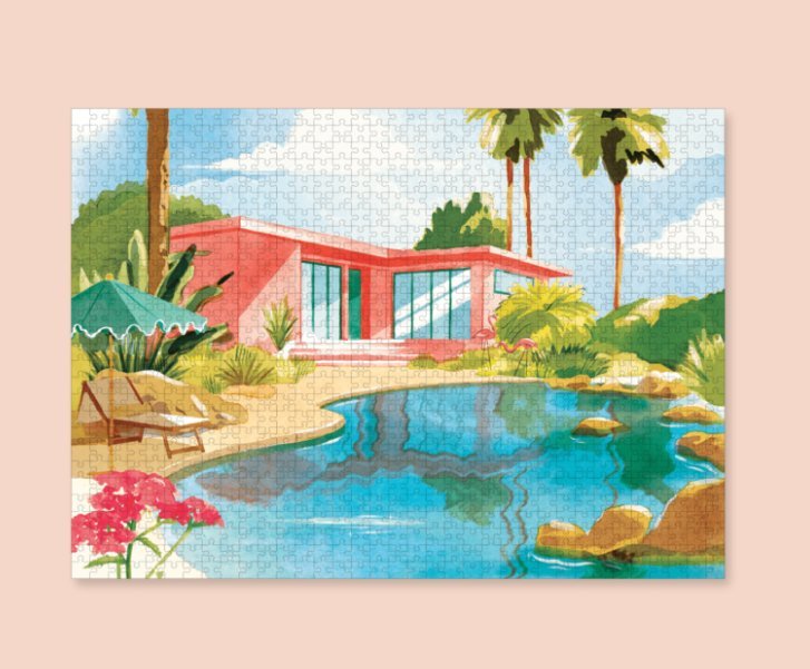Puzzle 1000 pièces OCCASION - The Palm Springs OasisAparté