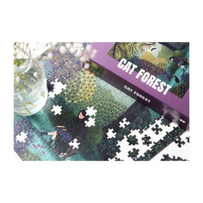 Puzzle 500 pièces - Cat forestPiecely