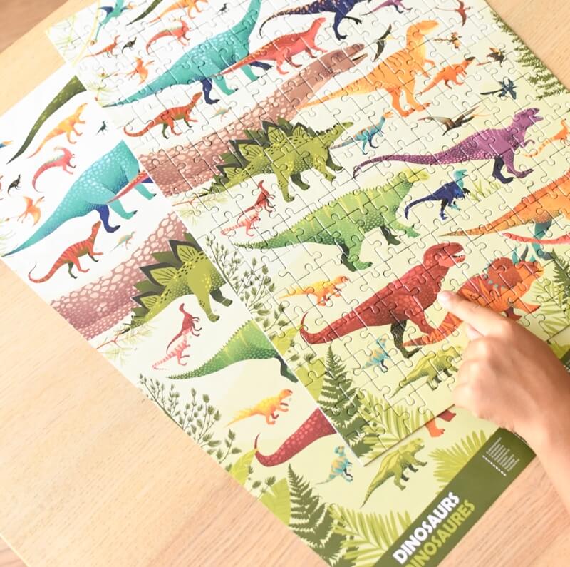 Enfants dinosaures puzzles et jeux numéro - enseigne de jeunes